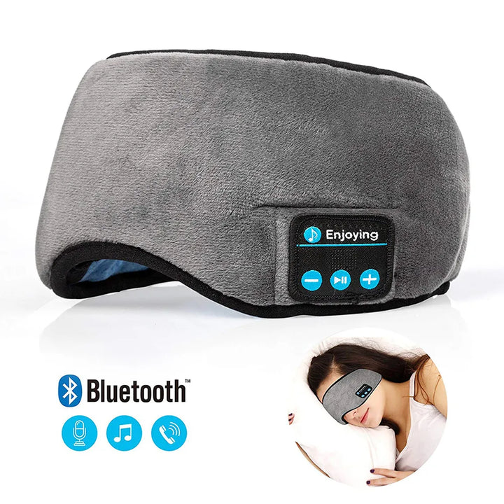 Bluetooth dormir fones de ouvido máscara de olho sono fones de ouvido bluetooth bandana macio elástico confortável música sem fio