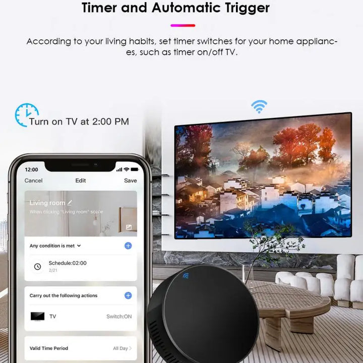 Tuya ir controle remoto inteligente wifi universal infravermelho tuya controle de casa inteligente para tv dvd aud ac funciona com alexa google casa