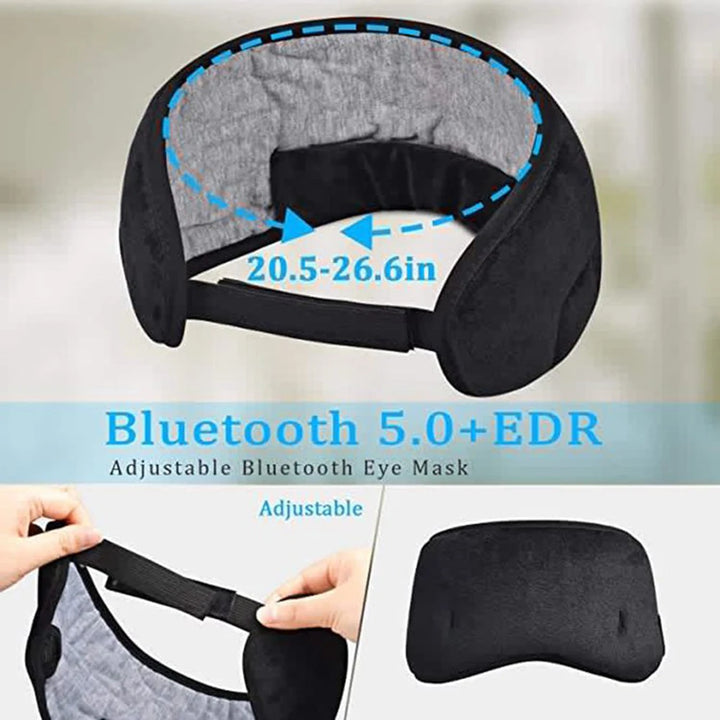 Bluetooth dormir fones de ouvido máscara de olho sono fones de ouvido bluetooth bandana macio elástico confortável música sem fio