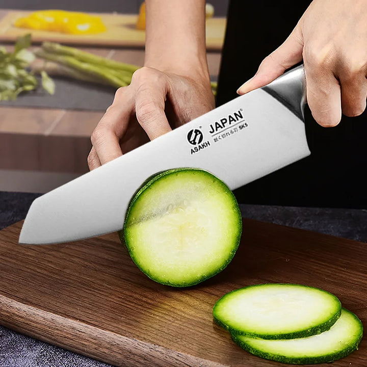 Conjunto profissional de faca de chef de cozinha japonesa, carne, peixe, corte de legumes, cortador de aço inoxidável, faca de açougueiro com caixa